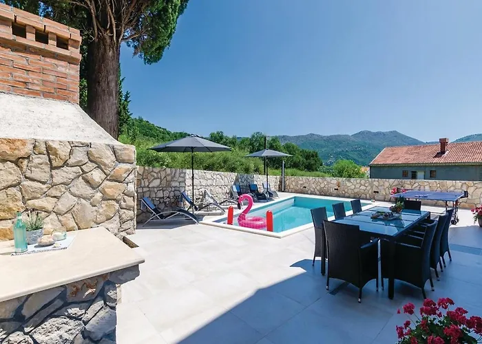 Stone Bliss With Private Pool, Near Dubrovnik 빌라 자톤