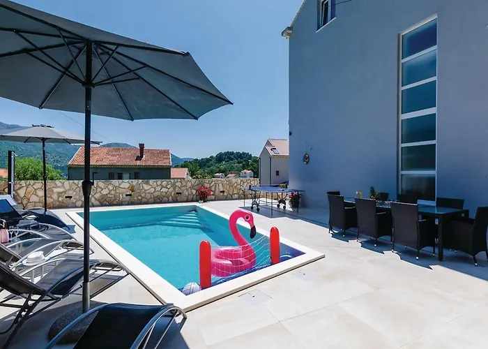 빌라 Stone Bliss With Private Pool, Near Dubrovnik 자톤